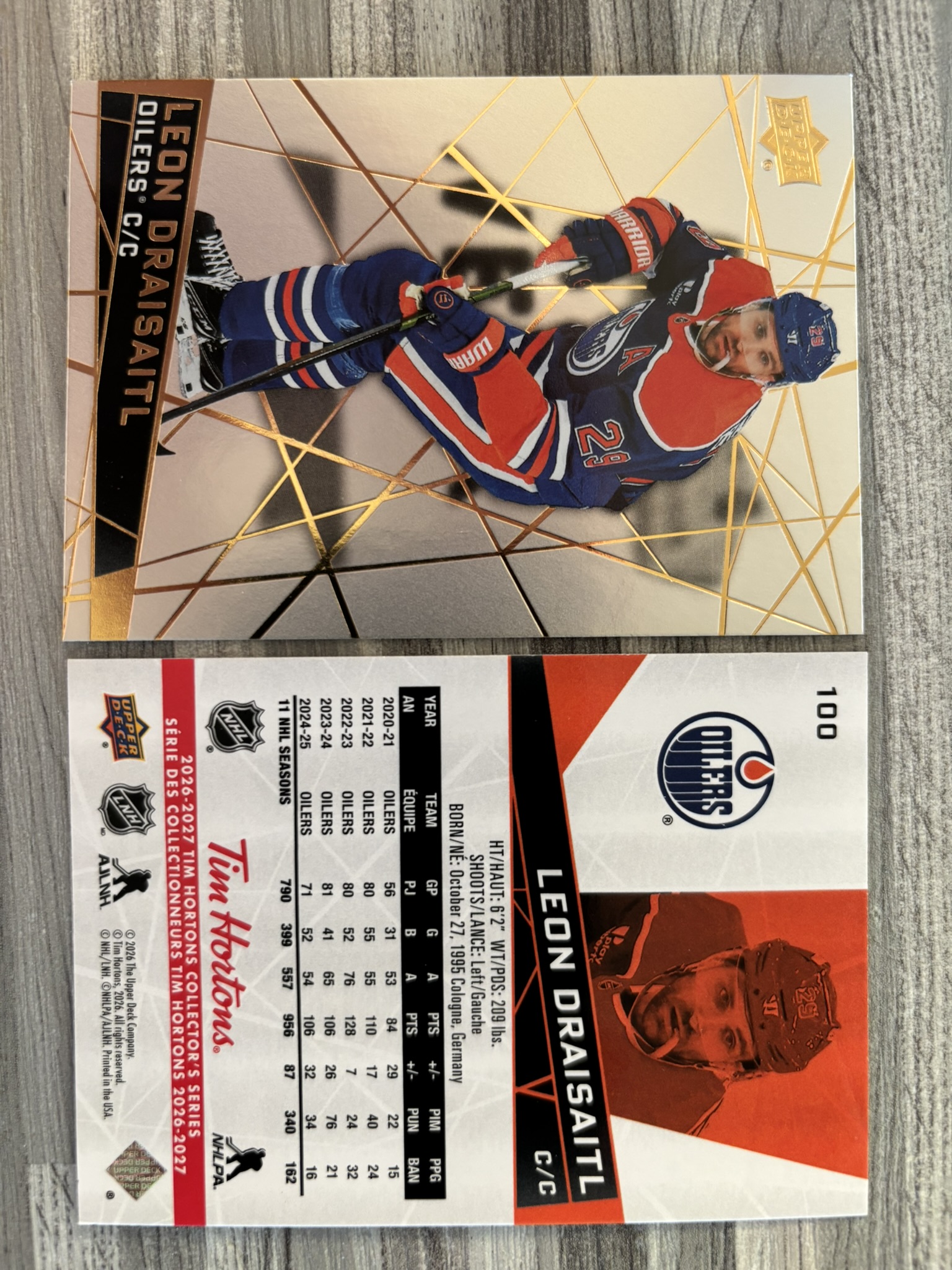 2026-27 Upper Deck Tim Hortons Collector'S Series — Leon Draisaitl · #100