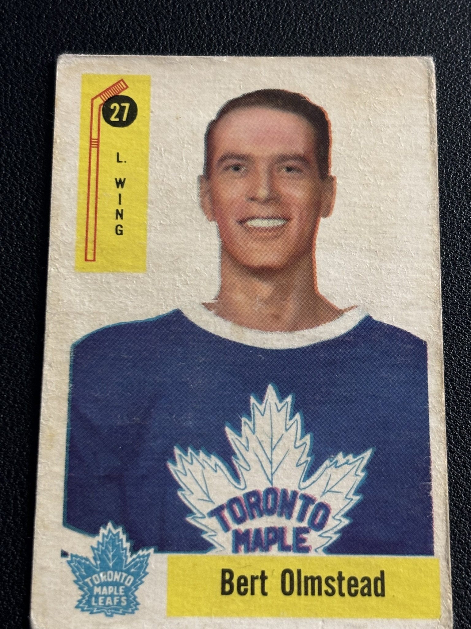 1958-59 Parkhurst Base — Bert Olmstead · #27 · #27