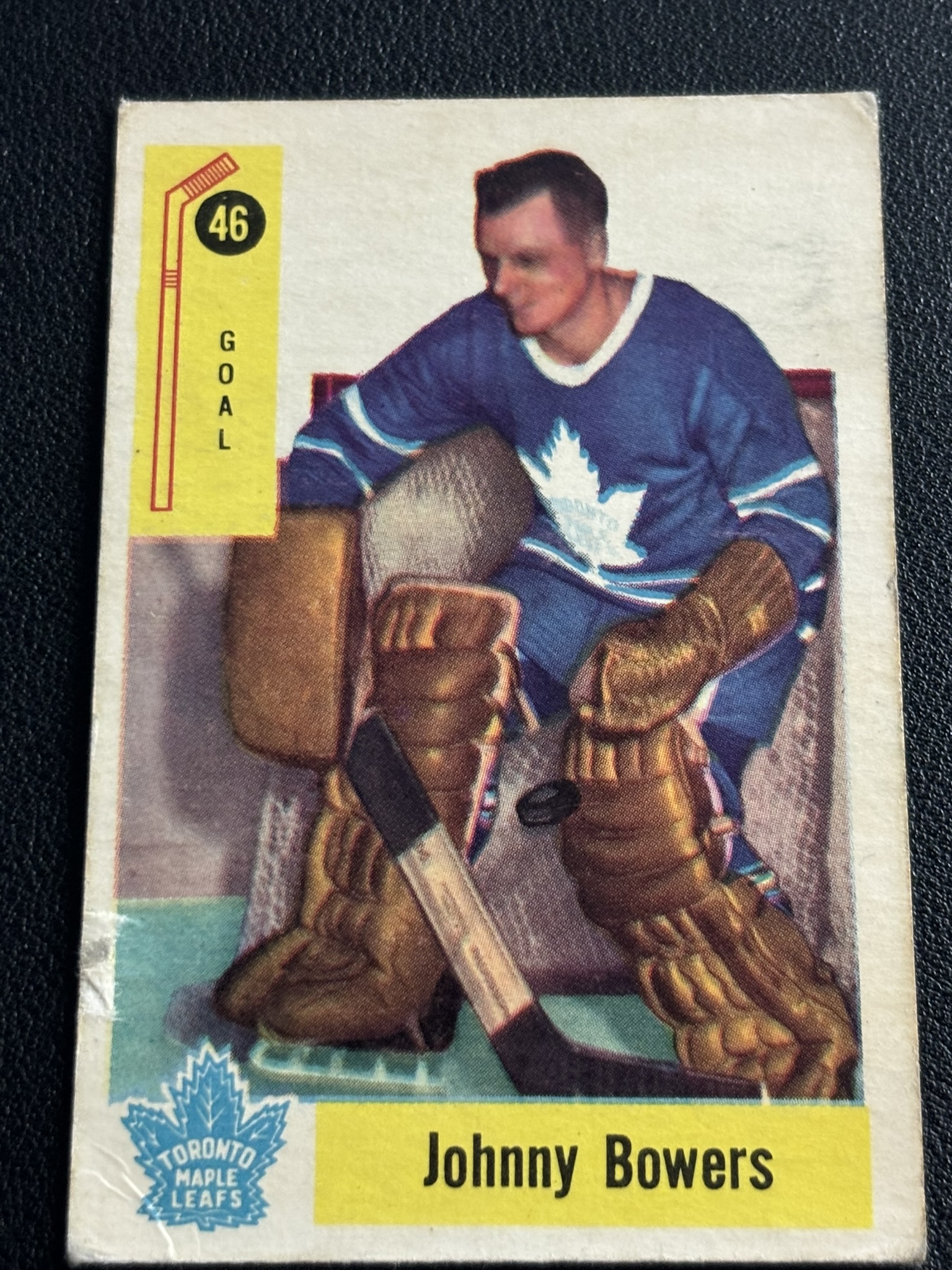 1958-59 Parkhurst Base — Johnny Bower · #46 · #46